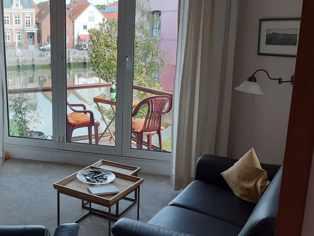 Wohnbereich und Balkon Ferienwohnung Elke und Christian Moos
