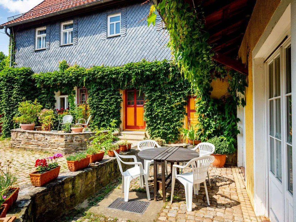 Fewo Kälberstall: Terrasse mit Zugnag zum Innenhof