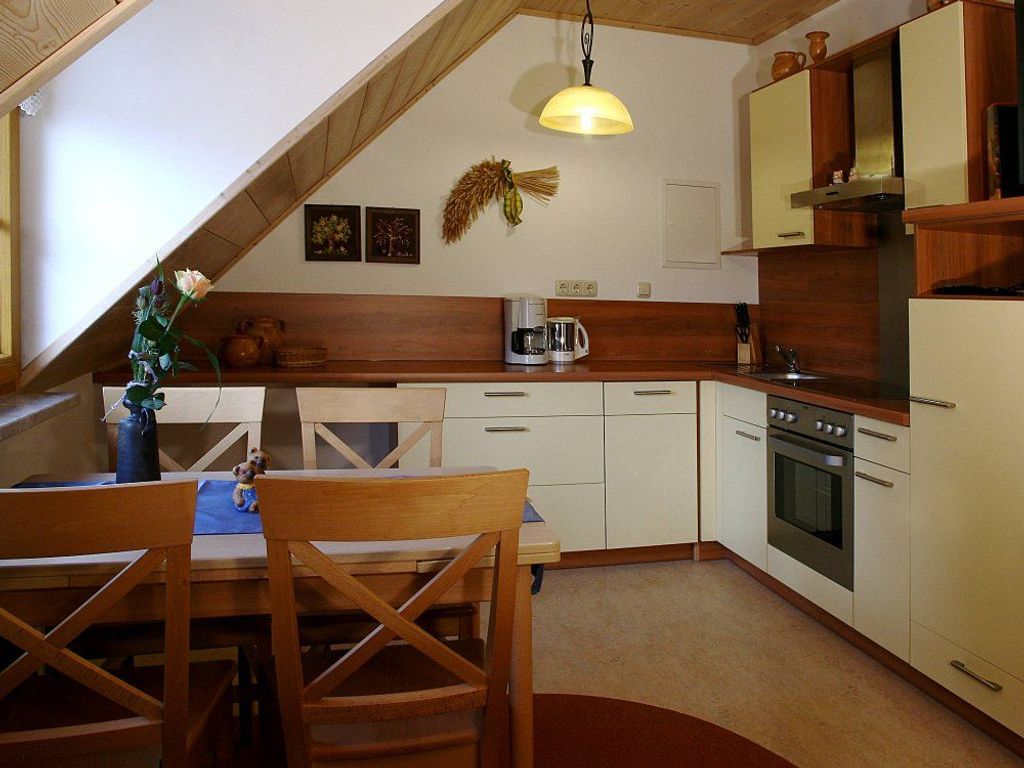 WohnkÃ¼che in der Ferienwohnung BÃ¤renhÃ¶hle