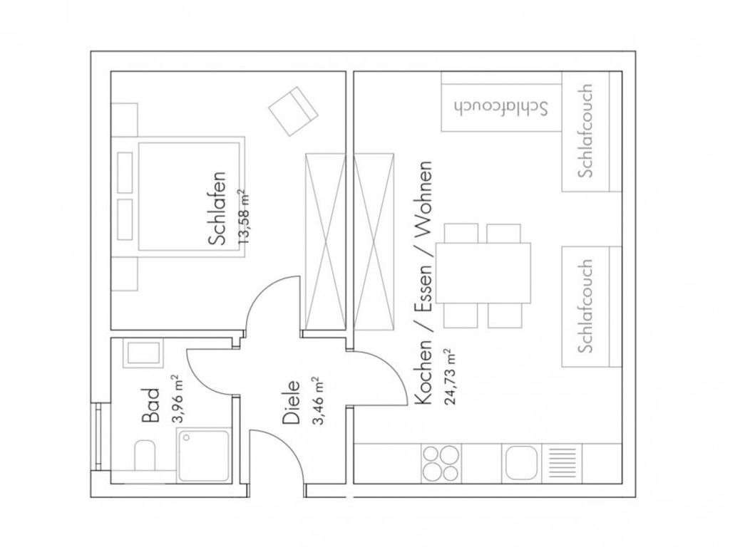 Fewo 1: Grundriss