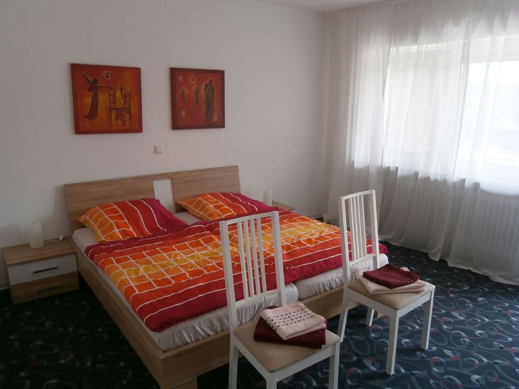 Das Schlafzimmer mit Doppelbett
