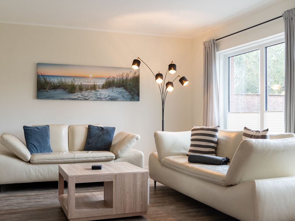 Wohnzimmer Ferienwohnung Meerzeit