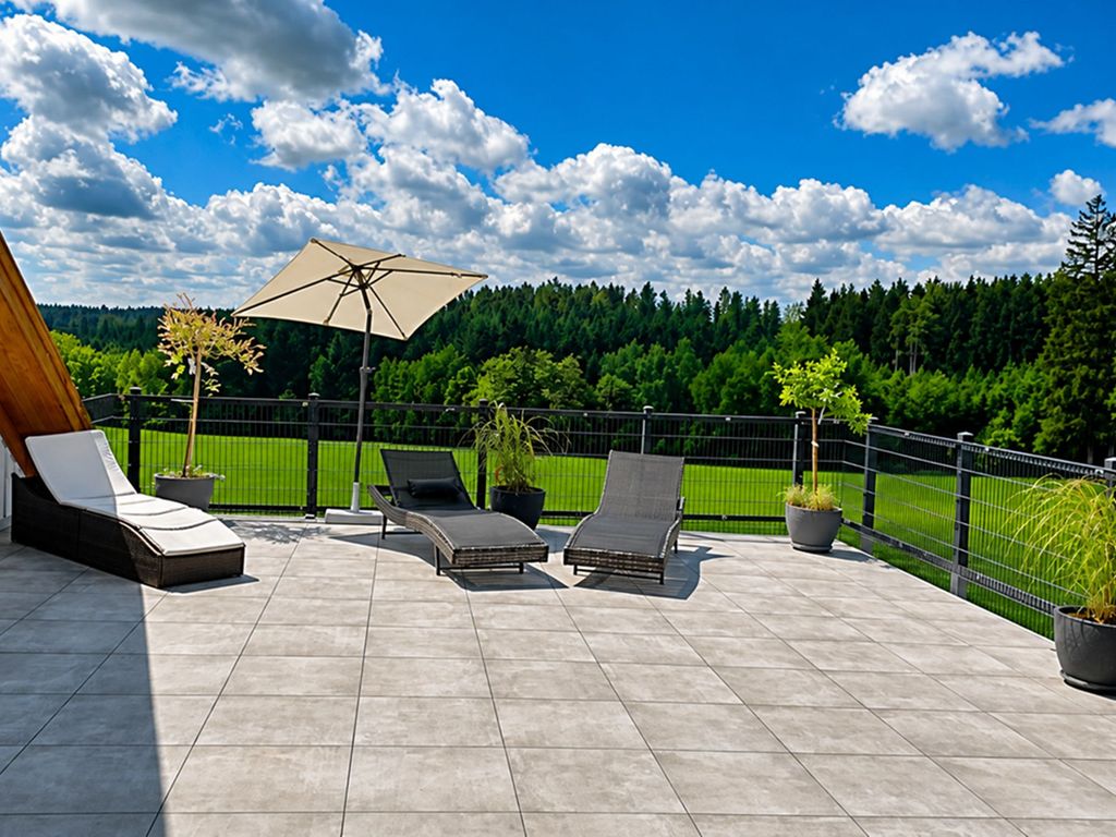 große Dachterrasse