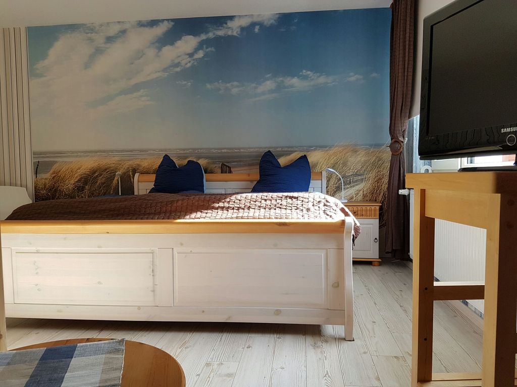 Bett von der TV Ecke gesehen