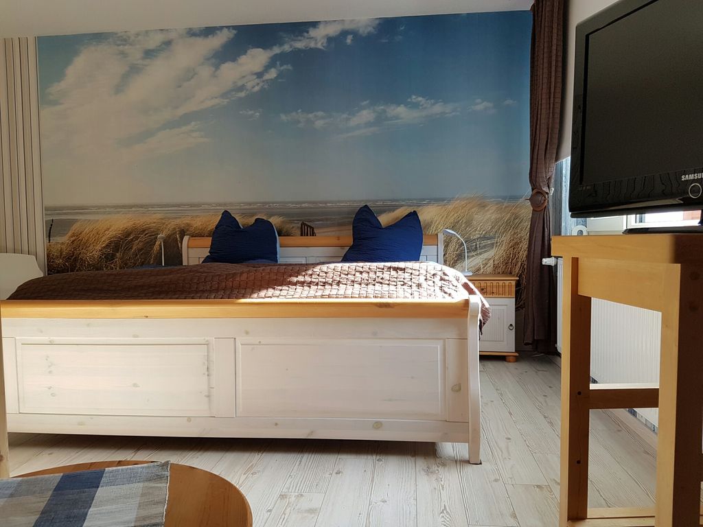 Bett von der TV Ecke gesehen