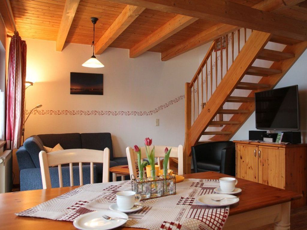 Ferienhaus rot - Wohnbereich