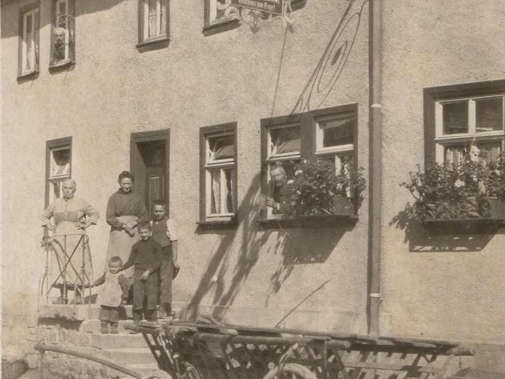Gasthof Engel Steinbach - Hausfront um 1900