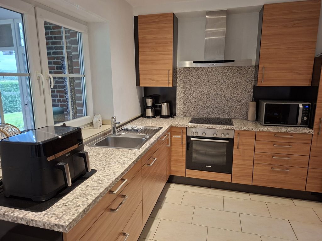 Küche in der Ferienwohnung Am Eselhaus in Rhede