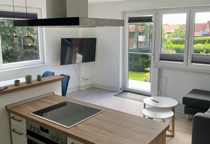 Ferienwohnung Brandung mit 50qm, 1 Schlafzimmer, Balkon mit Blick in Garten, max. 2 Personen