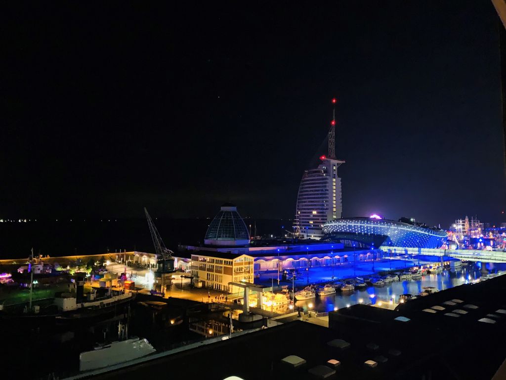 Ausblick vom Balkon Havenwelten