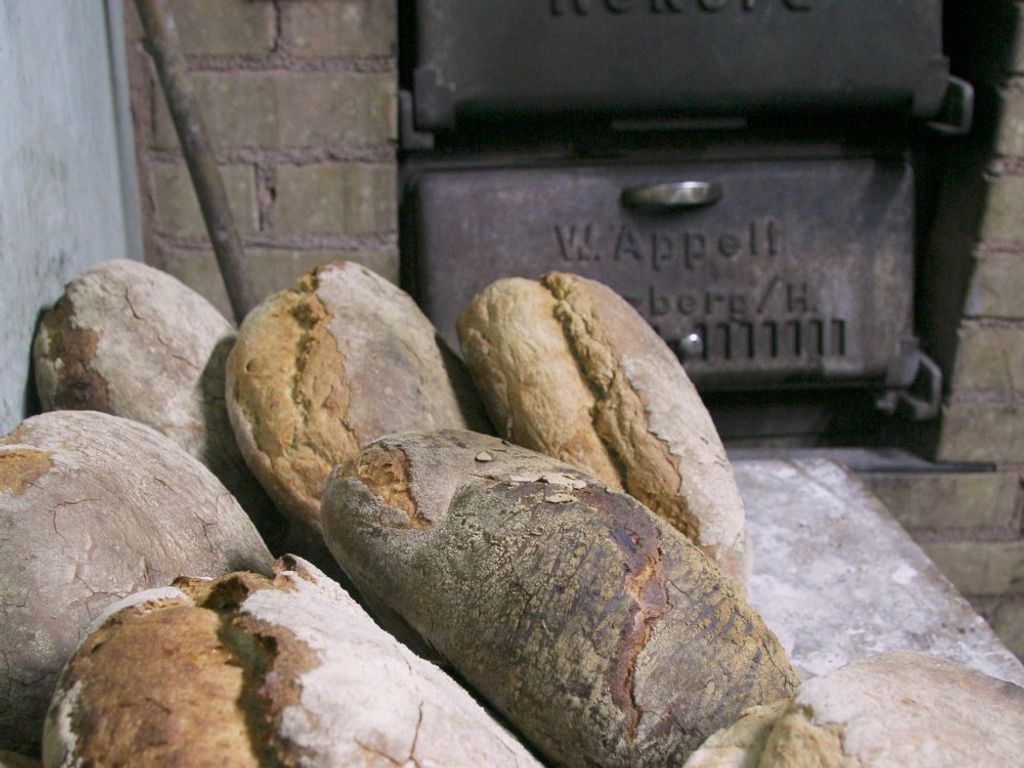 selbst gebackenes Holzofenbrot