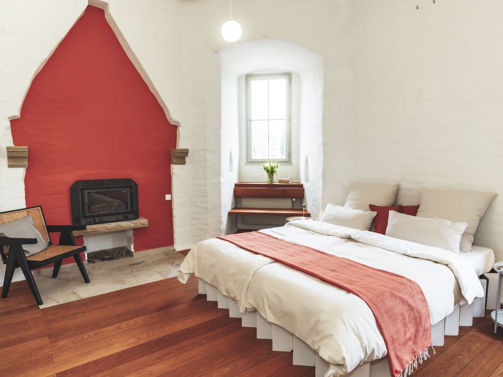 Doppelzimmer im Pop-Up Hotel im Holkensturm in Borken