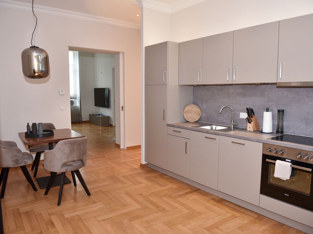 Küche in der Ferienwohnung Pure Highlight Living 6 in Steinfurt
