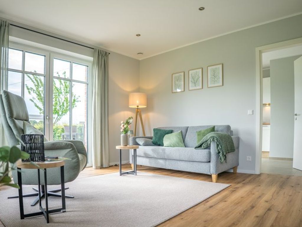 Wohnzimmer Ferienwohnung Landblick in Borken
