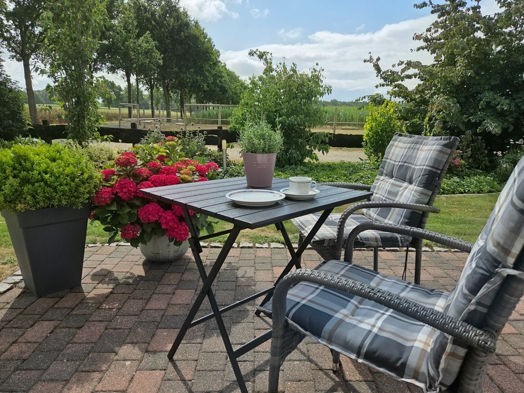 Terrasse der Ferienwohnung Wohnen auf dem Land in Rosendahl