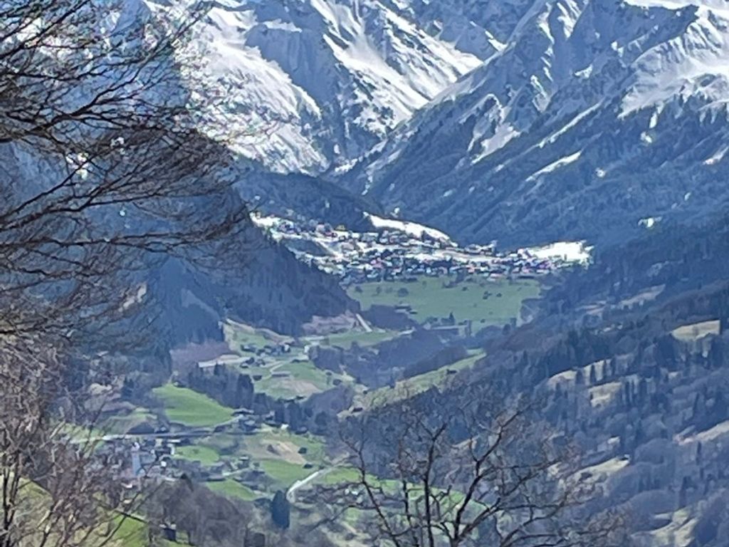 View from Chalet Fuchshalde in spring
