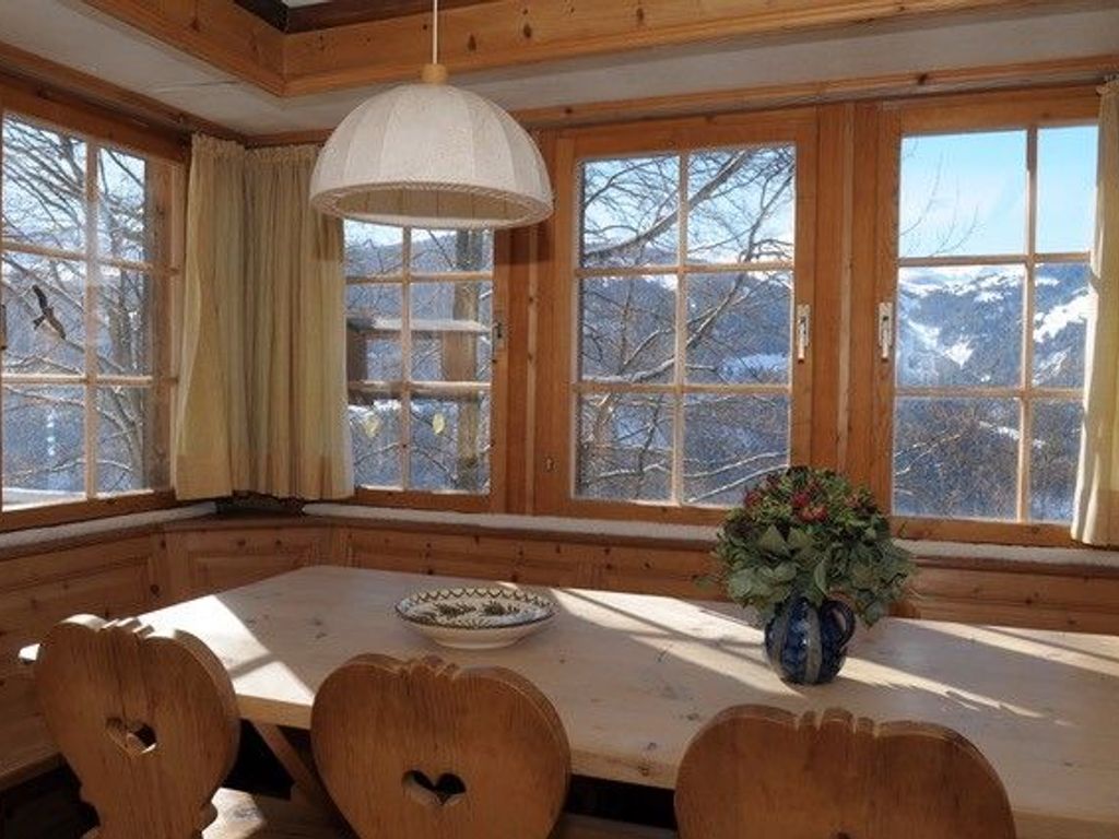 Chalet Fuchshalde Esszimmer mit Ausblick
