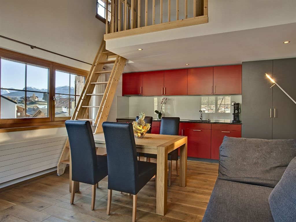 Familienhotel Alpina, Ess-/Wohnraum Ferienwohnung