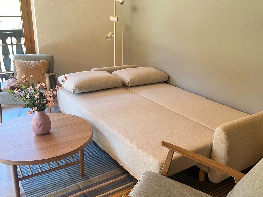 Schlafcouch zum Schlafen bereit