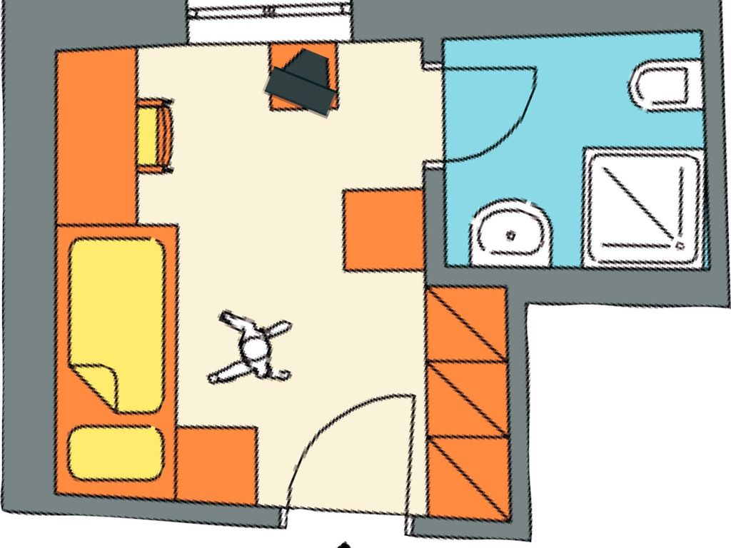 Einbettzimmer "Standard" – 18 qm