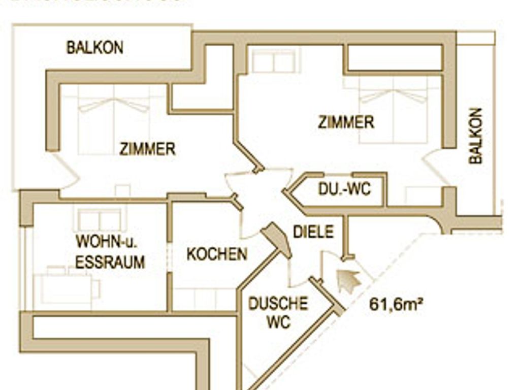 Skizze Appartment Panorama