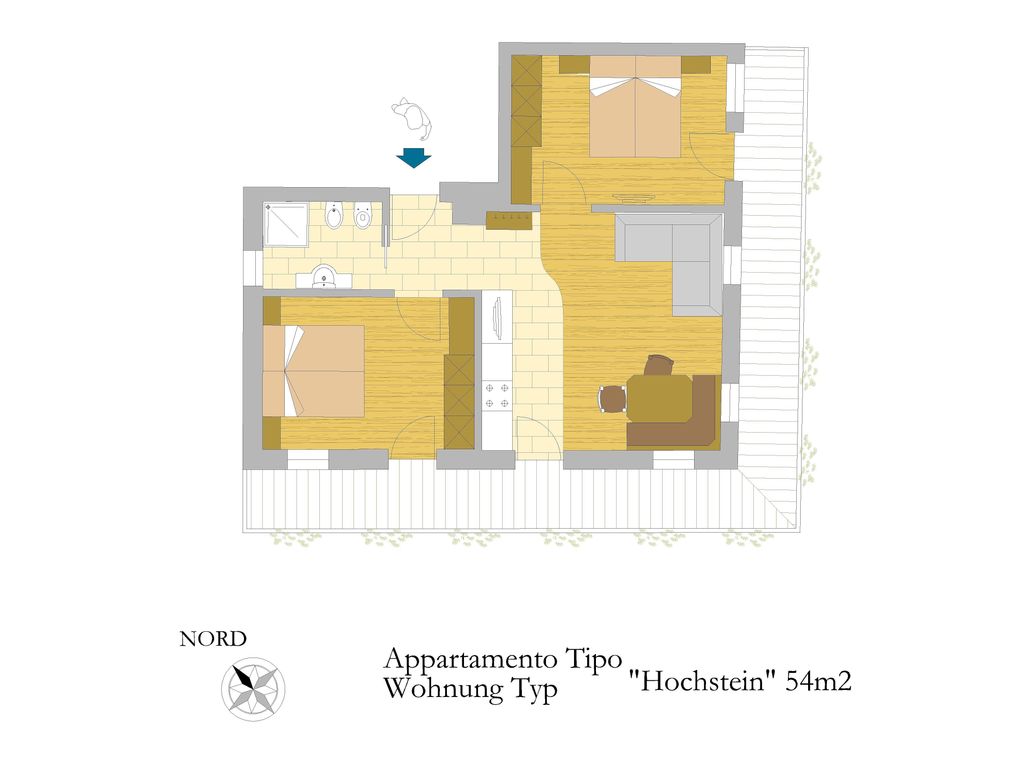 Grundriss Ferienwohnung Hochstein