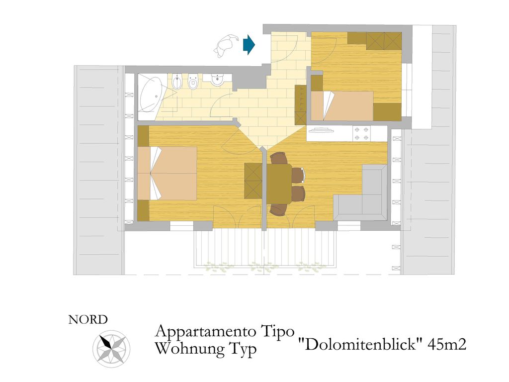 Grundriss der Wohnung