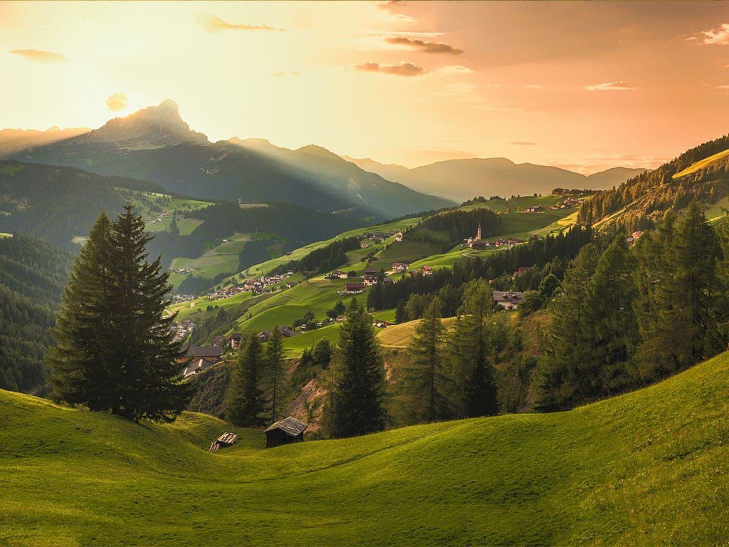 Sonnenuntergang in Wengen