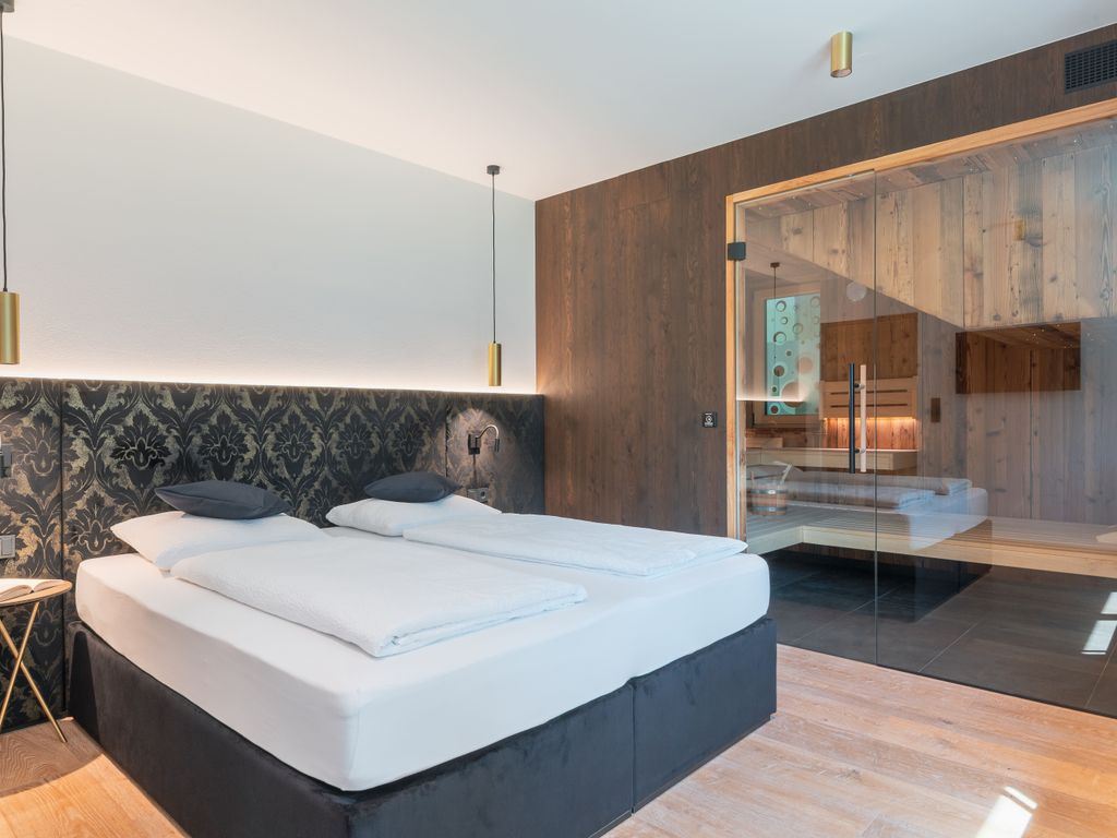Schlafzimmer mit eigener Sauna