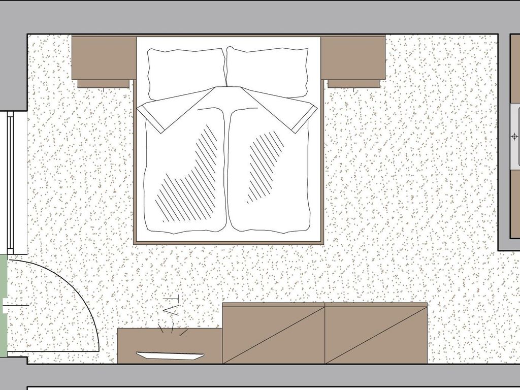 Zimmer im 3. Stock Typ D mit Terrasse