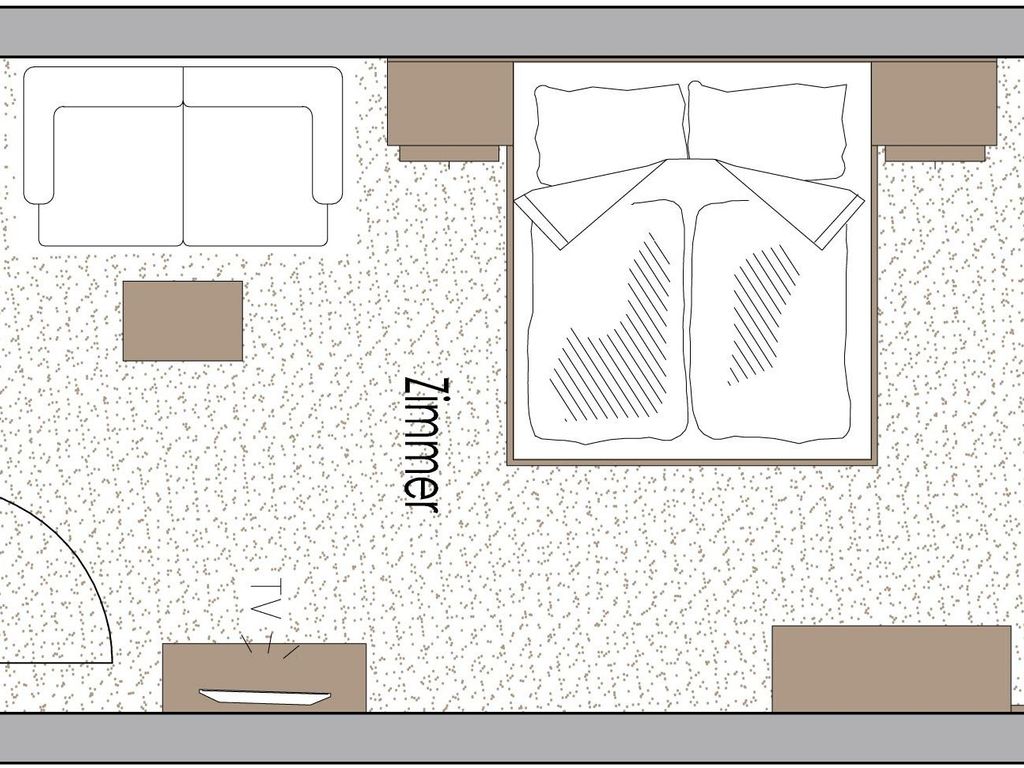 Zimmer im 1. Stock Typ A mit Rundbalkon