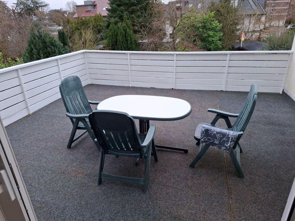 Private Ferienwohnung in Nordenham, großer Balkon