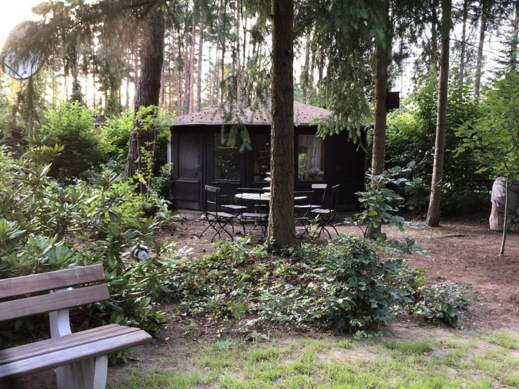 Reetdach Ferienhaus am Lübbesee Sauna Bootsteg neu