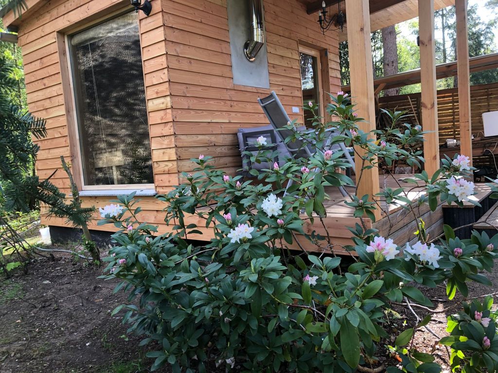 Reetdach Ferienhaus am Lübbesee Sauna Bootsteg neu