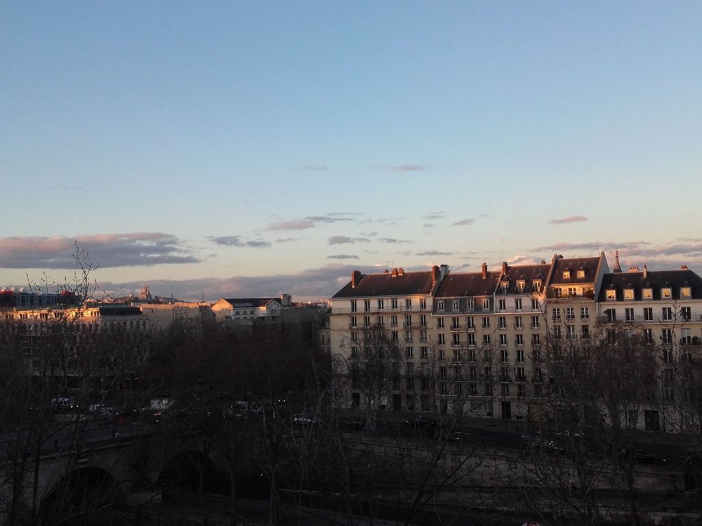 Schöner romantischer Blick auf die Seine