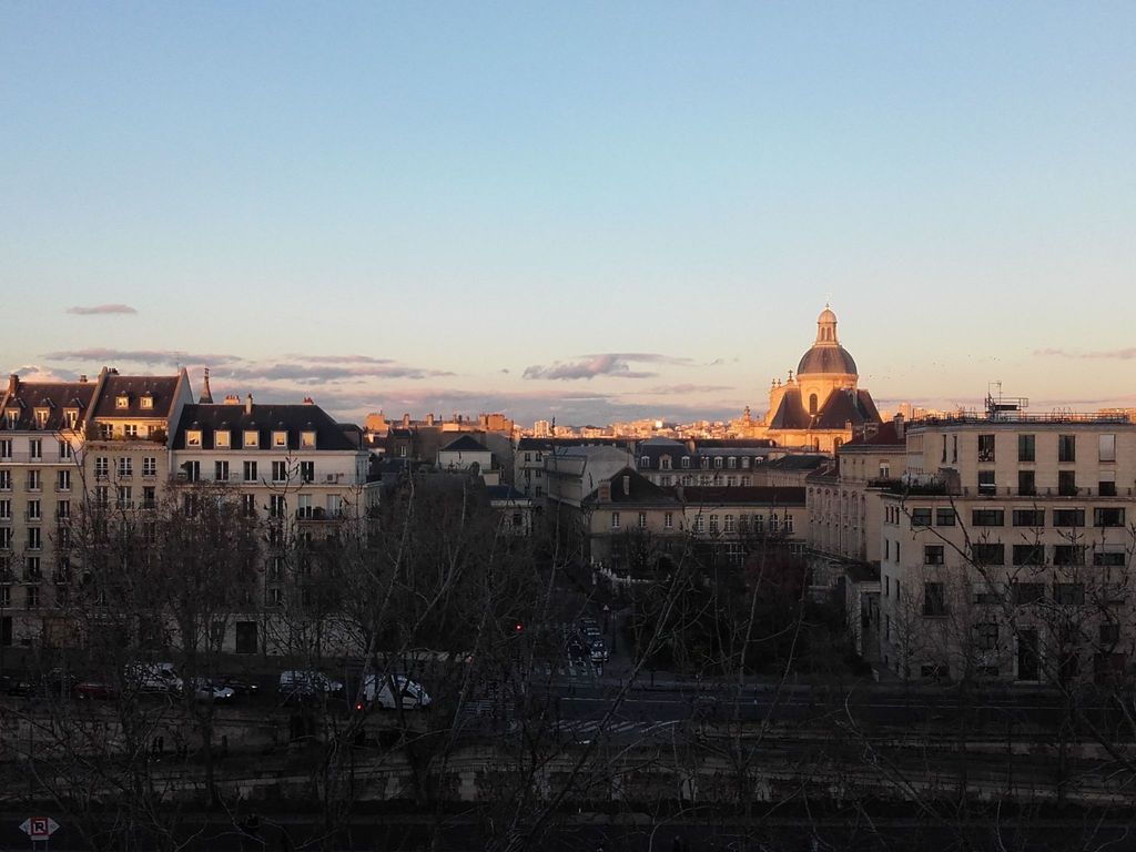 Schöner romantischer Blick auf die Seine