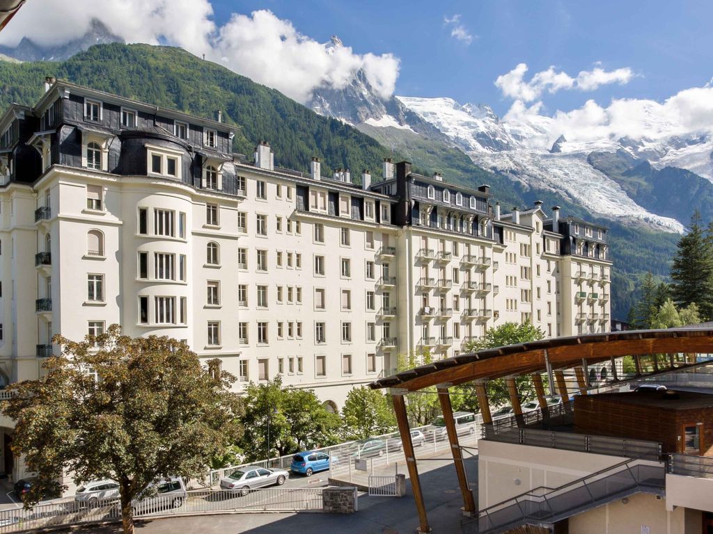 in Chamonix und Bergblick
