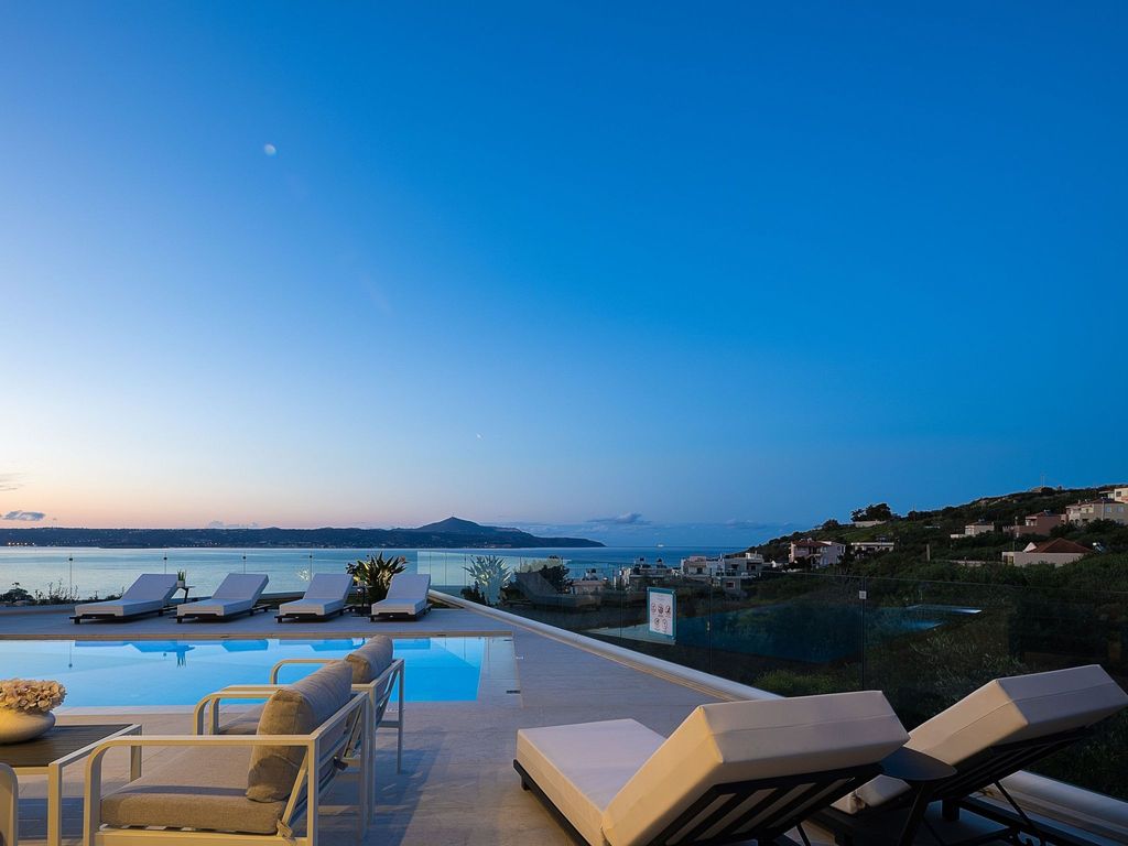 Kalyves Royal Villa-''Gratis''beheizter Pool, Fitnessraum, Meerblick
