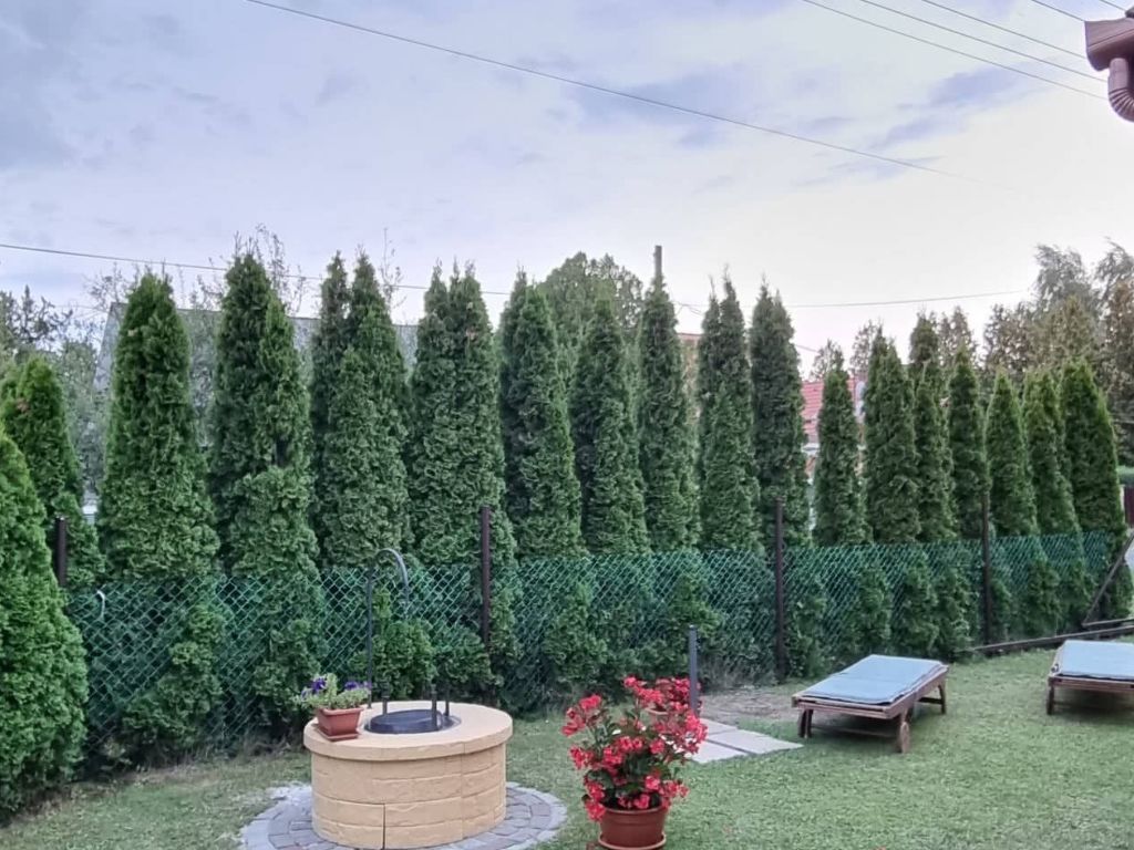 mit Grill, Terrasse und Garten
