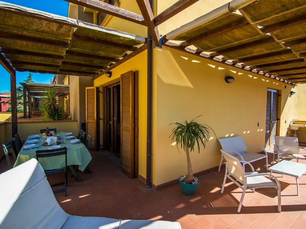 Wohnung in Alberese mit Panoramaterrasse