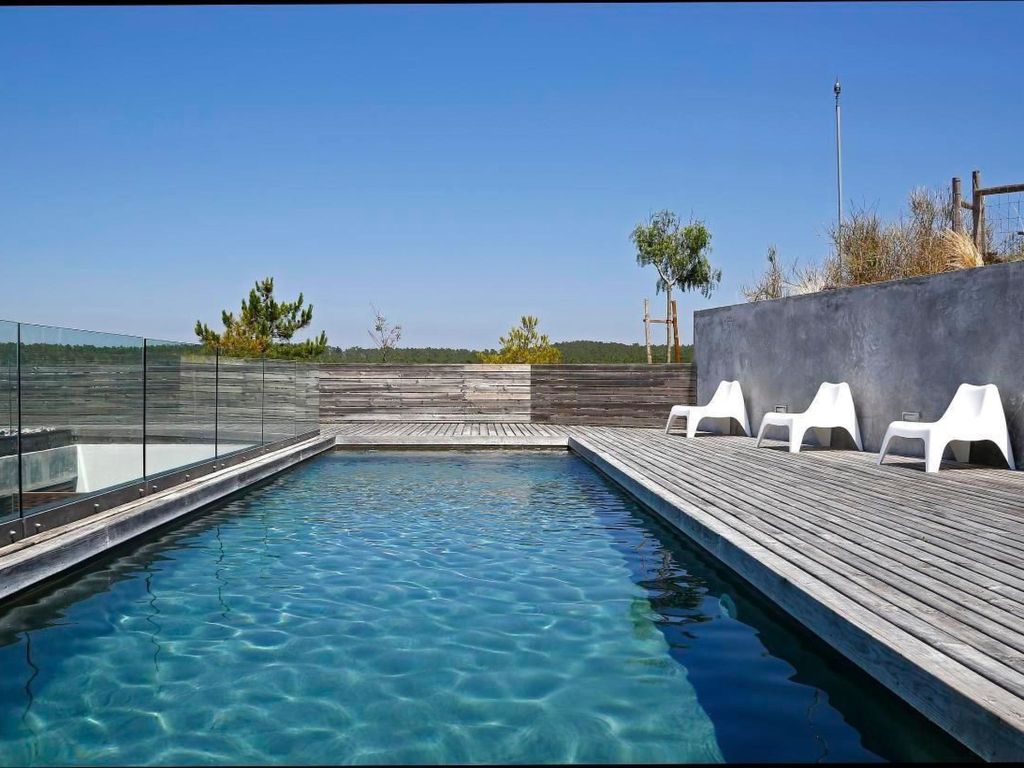 Exklusive Design-Villa in den Dünen, Pool auf dem Dach