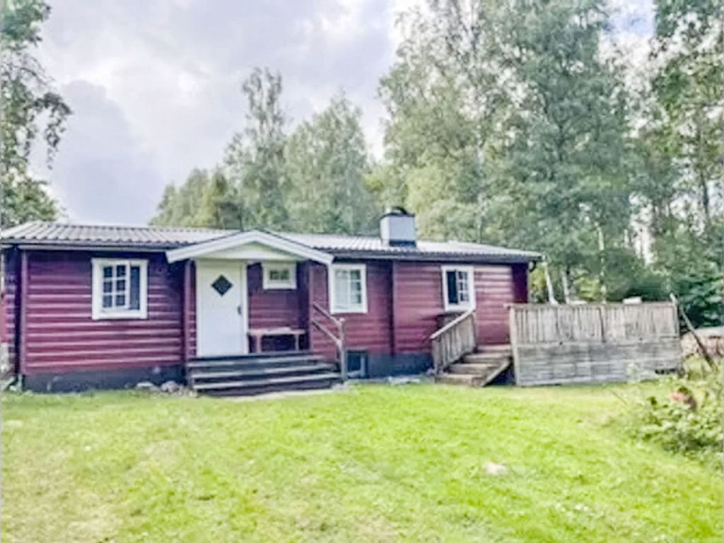 Blockhaus mit Sauna direkt am See