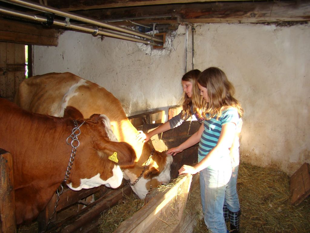 Die Kinder kümmern sich gerne um all unsere Tiere