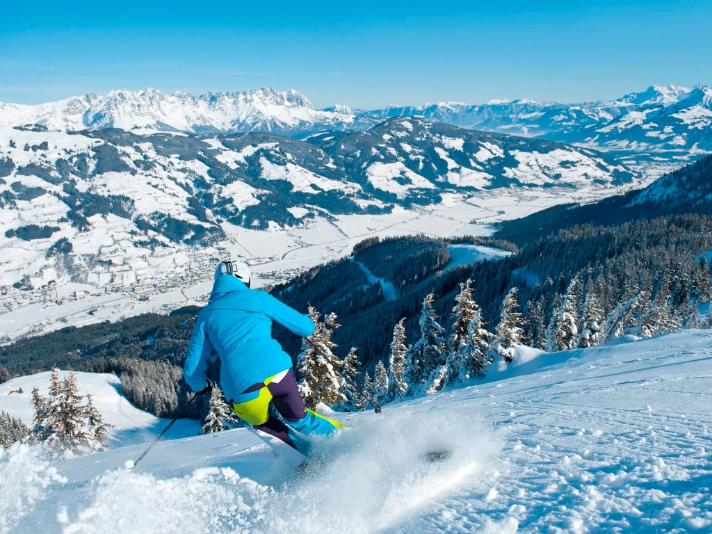 Skifahren im Skigebiet Kitzbühel