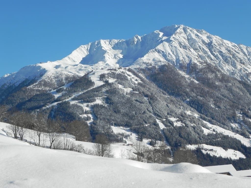 Blick auf unser Schigebiet Goldried
