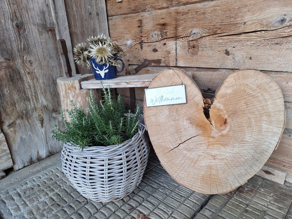 Ein herzlicher Willkommensgruß im Eingangsbereich zum Ferienhaus Moos 54.