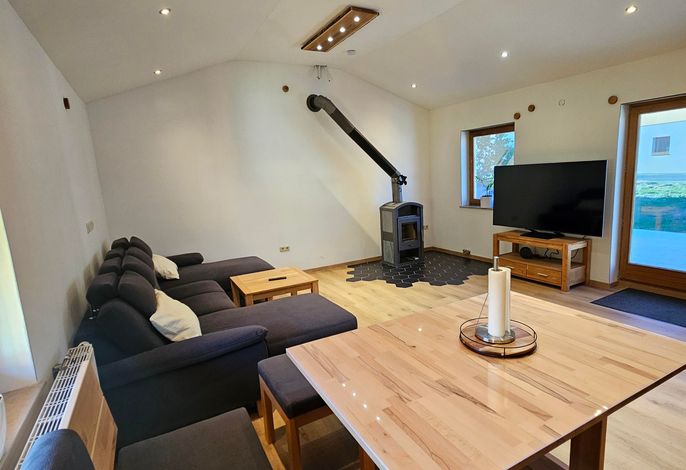 Ferienhaus, Dusche und Badewanne, 1 Schlafraum