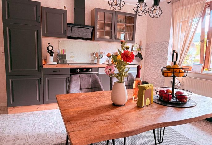Ferienwohnung mit kleinem Außenbereich