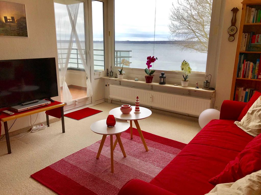 Das Wohnzimmer mit Ostseeblick