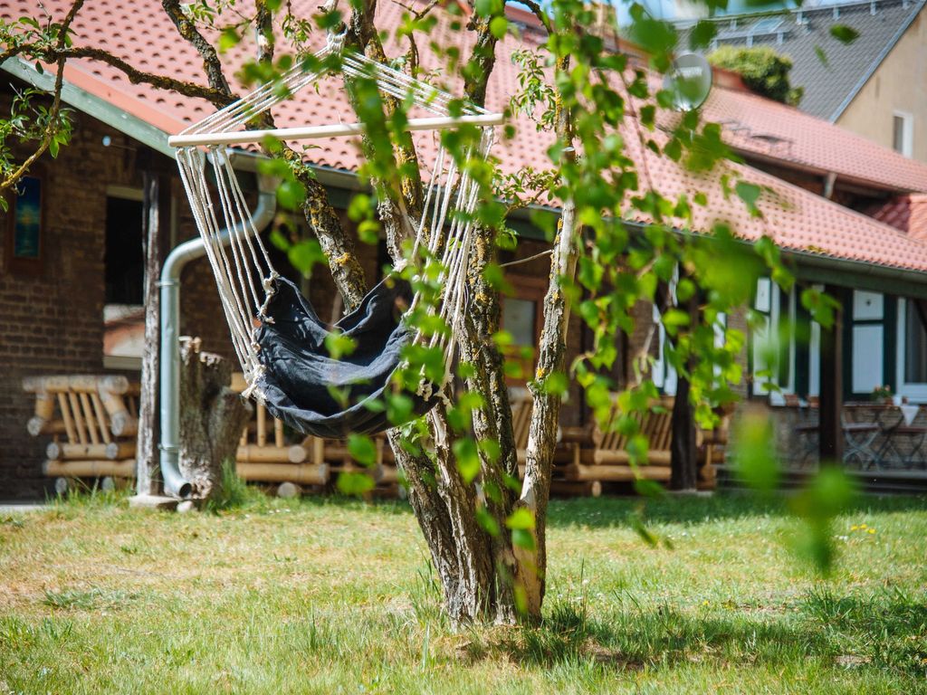 Bambuslounge und Garten